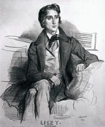 Portræt af Franz Liszt (1811-86) august 1832